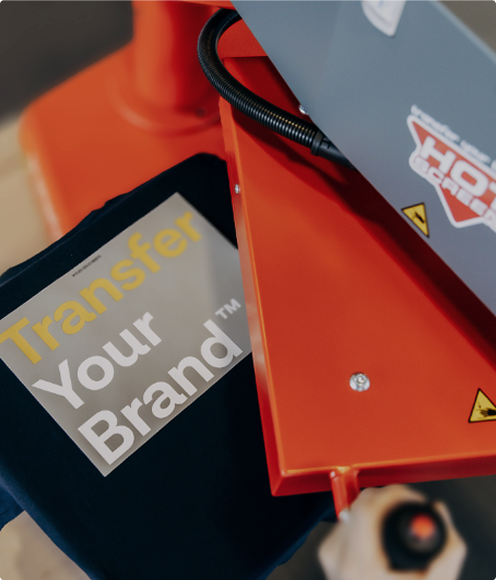 Applicering med transferpress Hot 2000