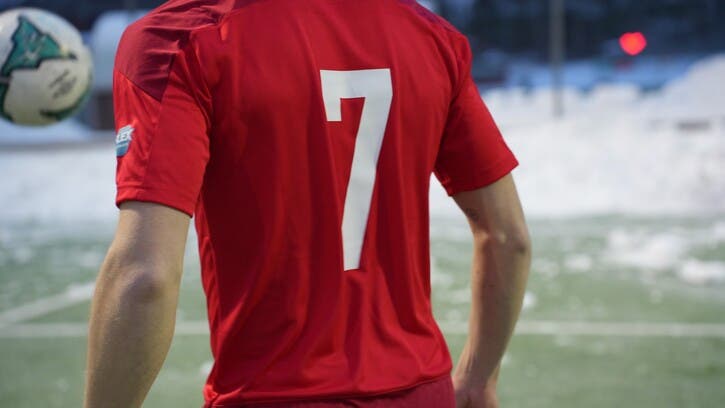 Nummertryck på Lagtröja