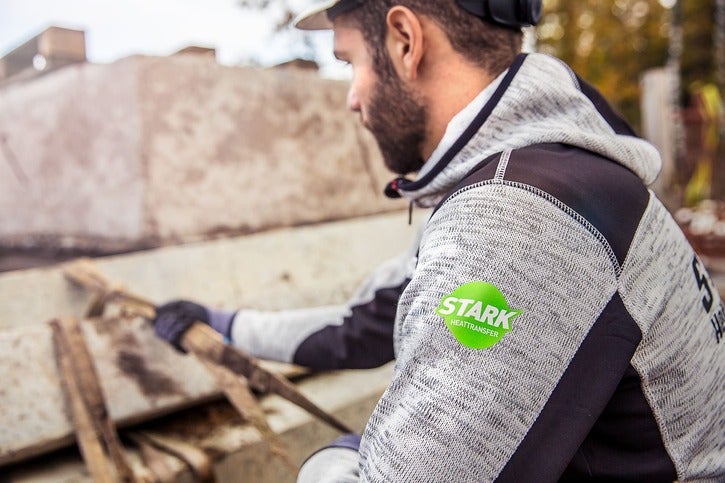 Bild des Logos auf Arbeitshose