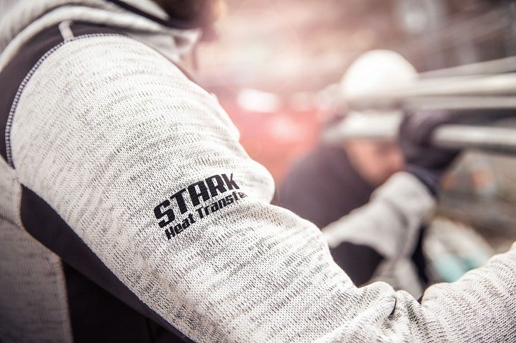 Bild på arbetskläder med tryck