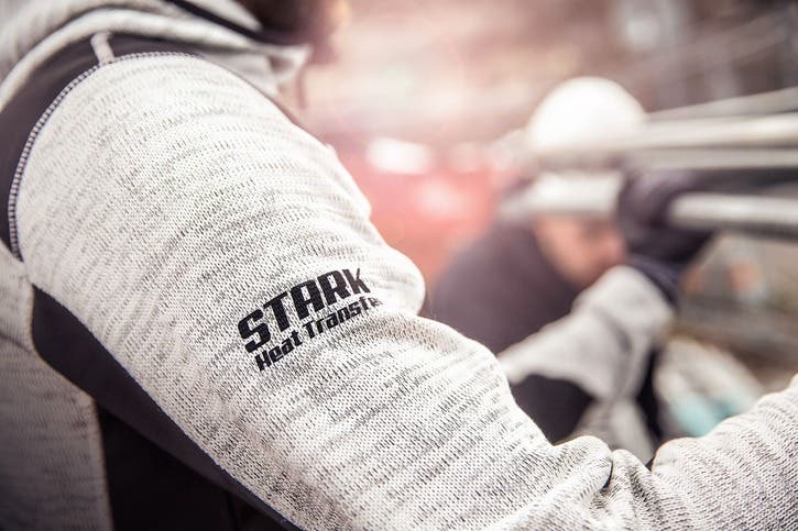 Bild på arbetskläder med tryck